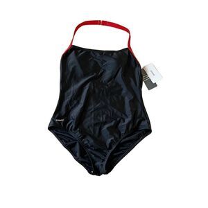 Speedo Onepiece Swimsuit Black NEW Size 14